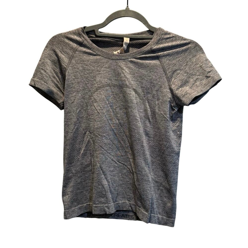 Lululemon Swiftly Tech Short Sleeve Shirt Light Gray Race Length Size 6